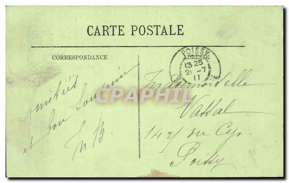 CPA La Bourboule Le casino et le funiculaire — Rückseite