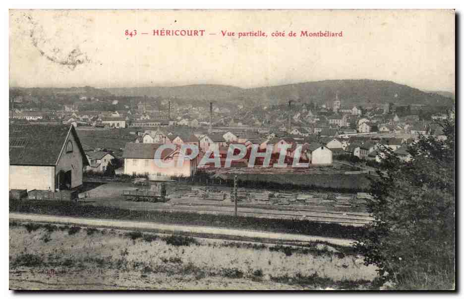 Hericourt - Vue partiele cote de Montbeiard - CPA 