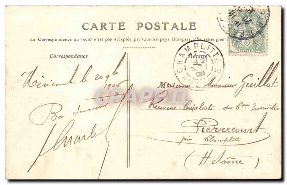 Hericourt - Vue partiele cote de Montbeiard - CPA  — Rückseite