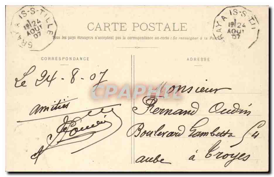 Gray - Pont Suspendu et Port Villeneuve - CPA  — Rückseite