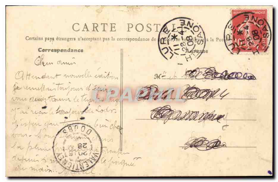 Lure - La Mairie - Le Tribunal - CPA  — Rückseite
