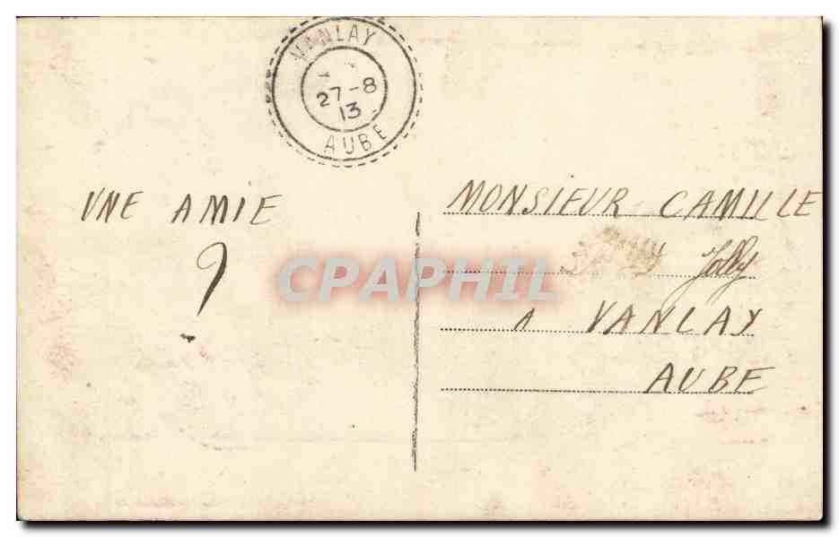 Fantaisie - Couple - Le Reve - Romantic Card With Mustached Man - CPA  — Rückseite
