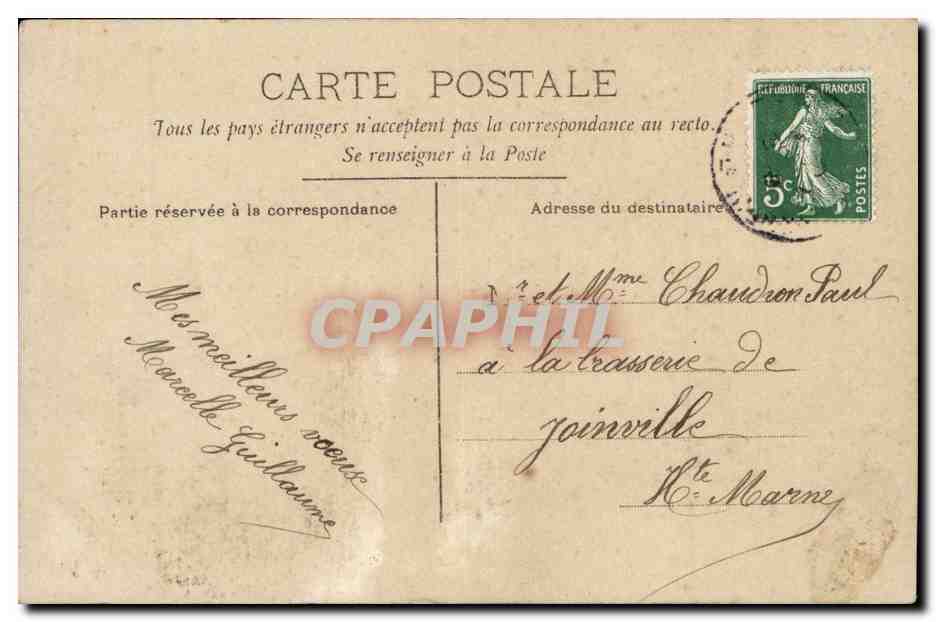 Fille en robe rose tenant un bouquet — Heureuse Année — Sazerac Phot. n° 357 — Verso