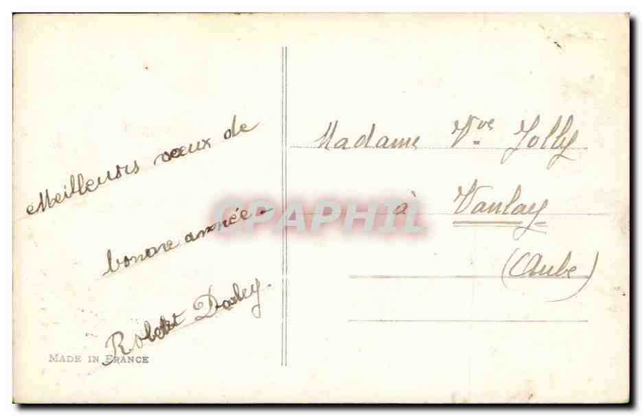 Fantaisie Fets - Bonne Annee - Holly with white bow - CPA  — Verso