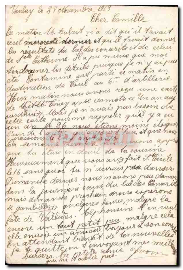 Femme au cadre orné — horloge et fleurs — Éditeur EMPJO, n° 7402 — Verso