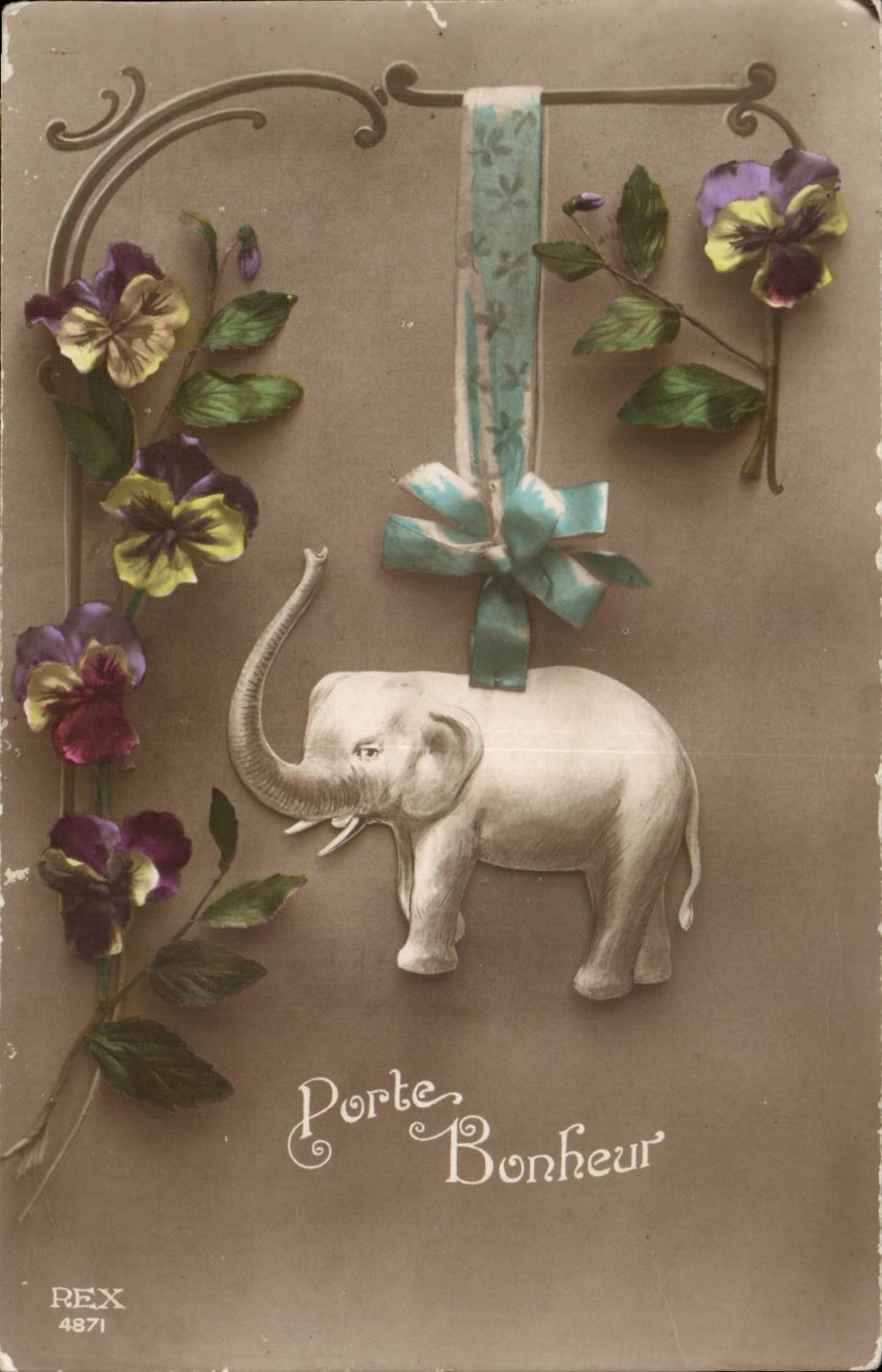 Fantaisie - Porte Bonheur - Elephant - CPA 