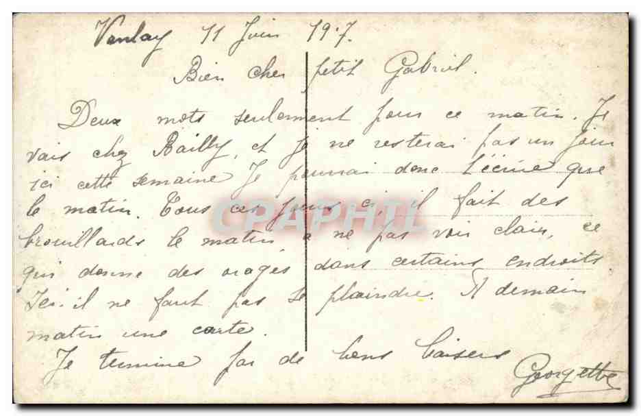 Ich liebe dich und denke an dich immer — An den Abwesenden — DIX 654/3 — Rückseite