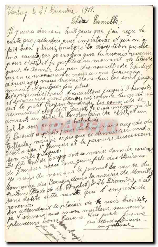 Giovane donna in abito ricamato — ritratto — CPB 1806 — Verso
