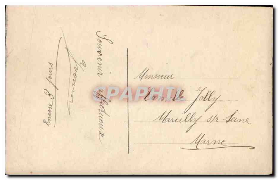 Fantaisie -Fete - Sincere Amitie - arbre fleurs - CPA  — Rückseite