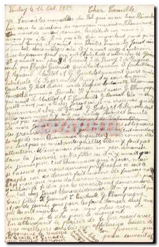 Junge Frau in einem rosa Kleid — Balkon-Dekor — Verlag O.S. Paris n°164 — Rückseite