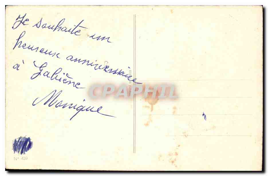 Fantaisie - Heureuse Anniversaire - Petite Oiseau - rose - little bird - CPA  — Rückseite