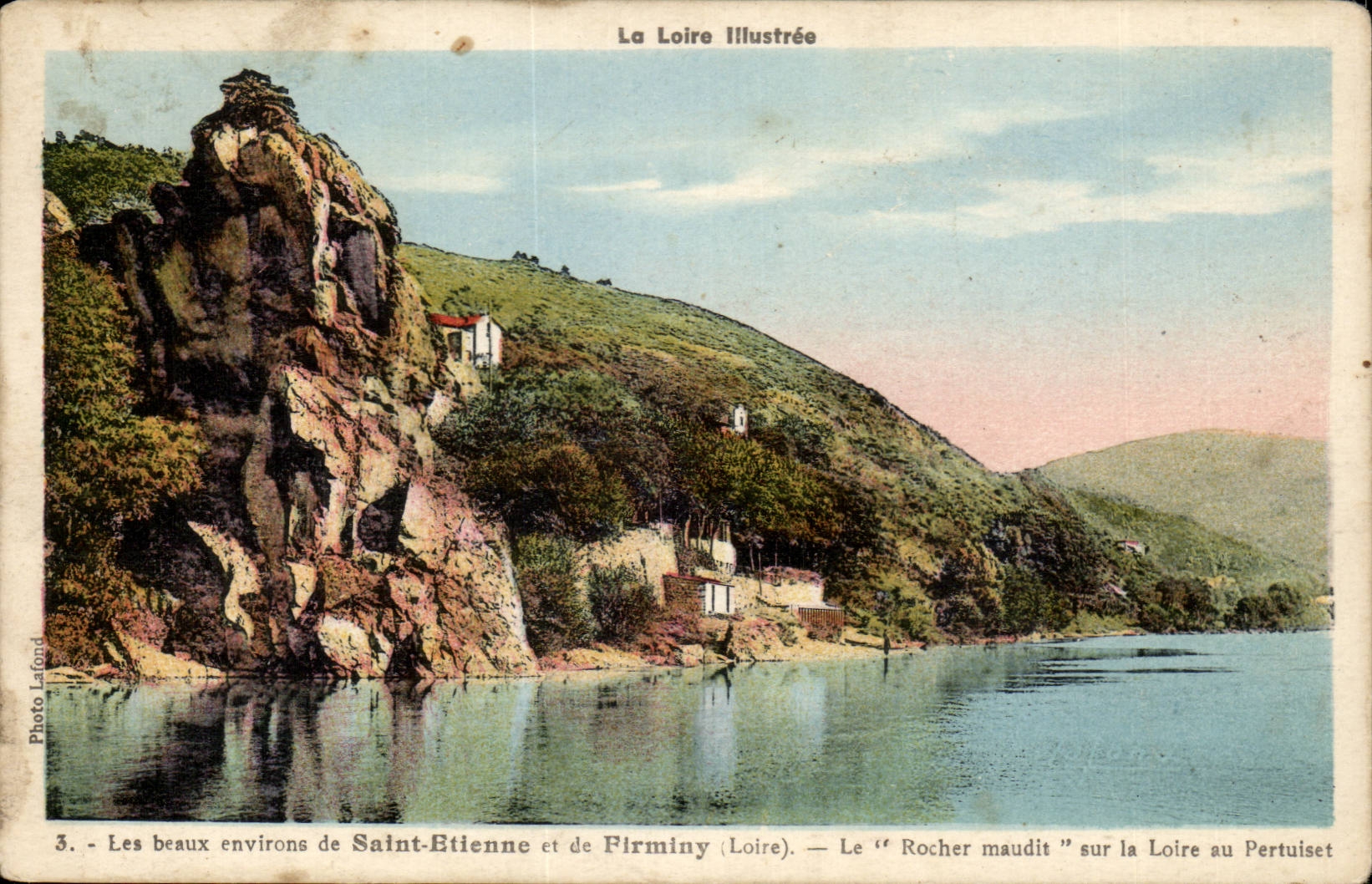 Les beaux environs de Saint Etienne et de Firminy CPA Le rocher maudit sur la Loire au Pertuiset