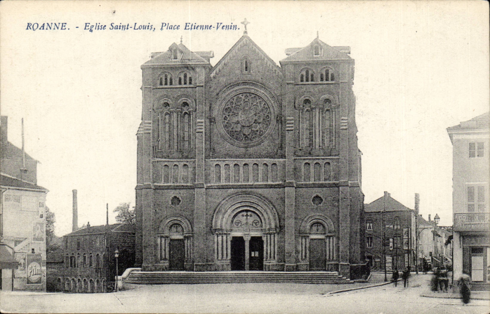 Saint Etienne CPA Eglise Saint Louis Place Etienne Venin