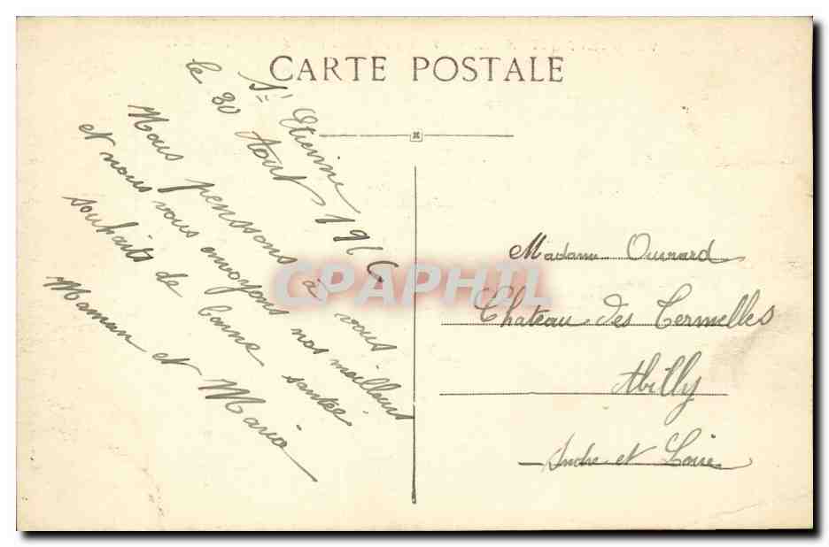 Saint Etienne CPA Vue generale (cote nord) — Rückseite