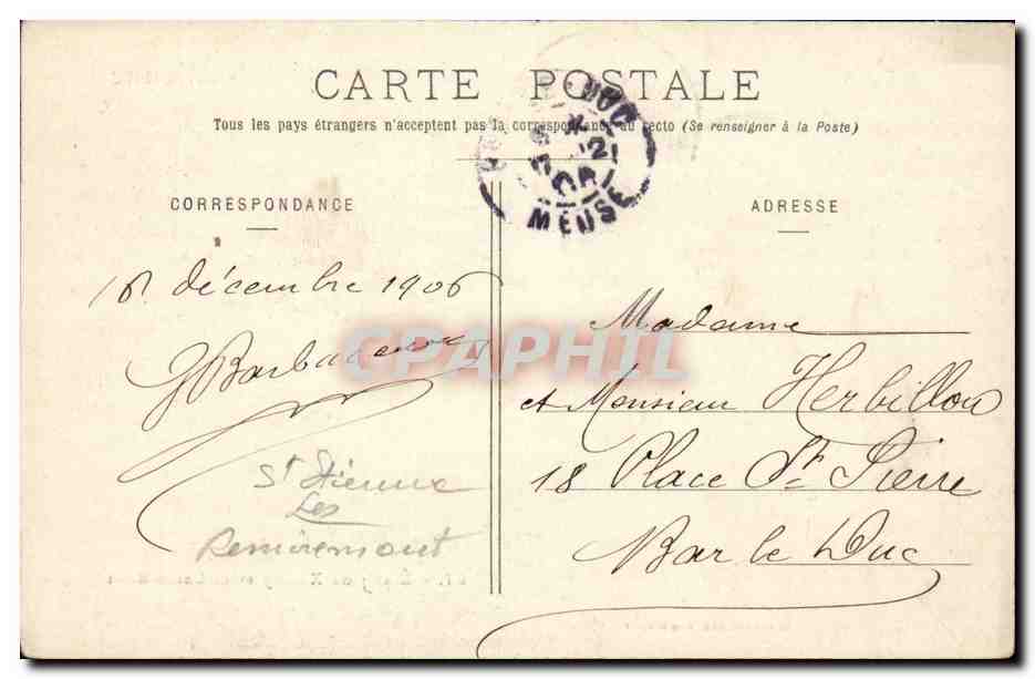 Saint Etienne CPA Etang de Xenois et le Saint Mont — Rückseite