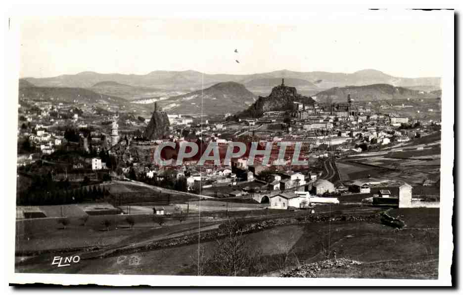 Le Puy-en-Velay — Vue générale des Quatre Rochers, Saint-Joseph d'Espaly, Aiguilhe et Corneille — Édition Margerit-Bremond