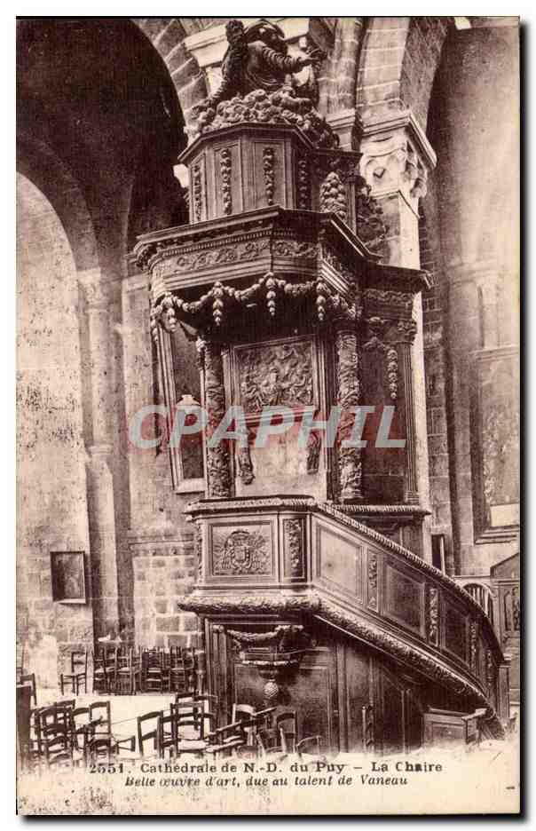 Le Puy CPA CAthedrale de Notre DAme du Puy La chaire Vaneau