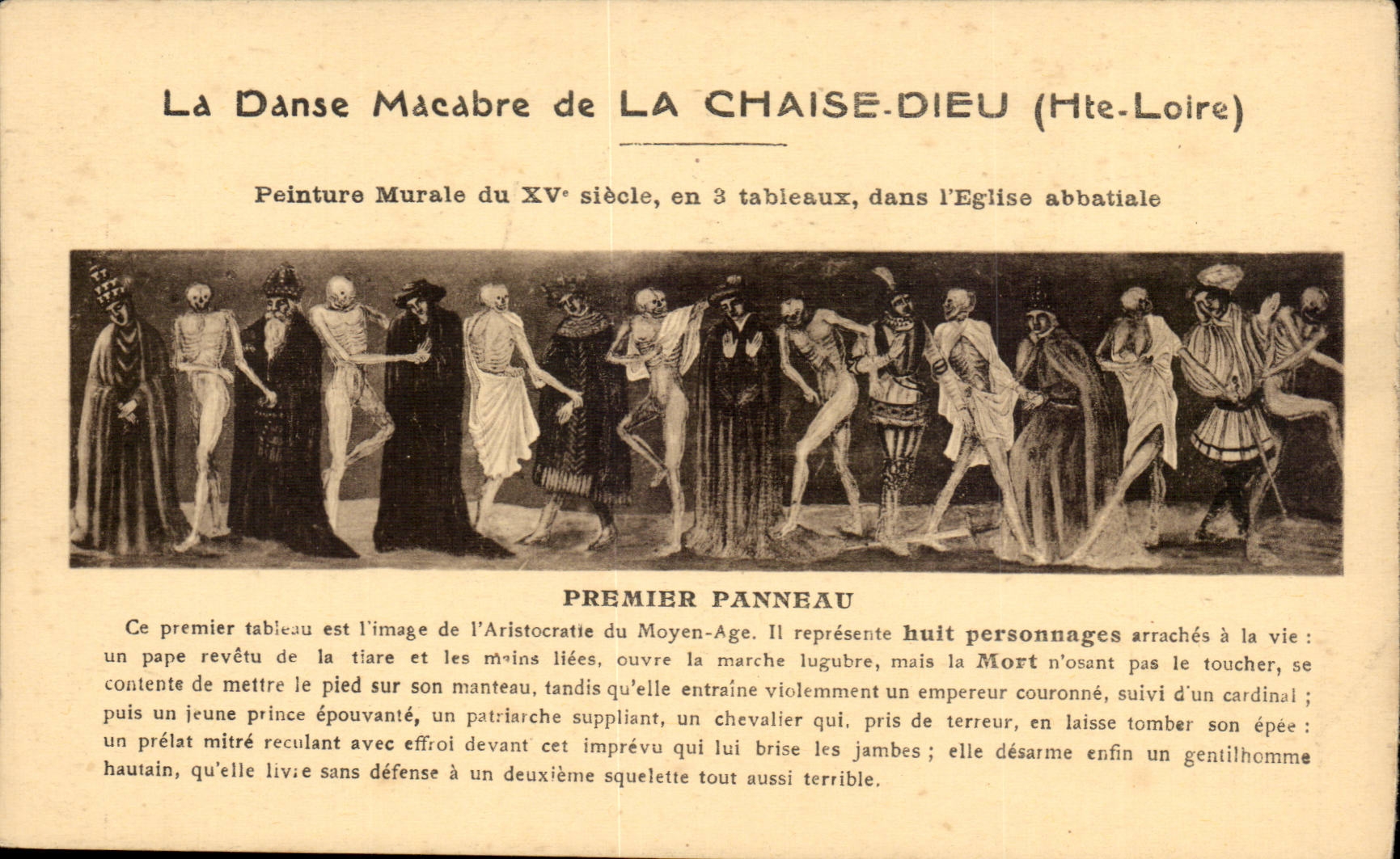 CPA Danse macabre de la chaise Dieu 
