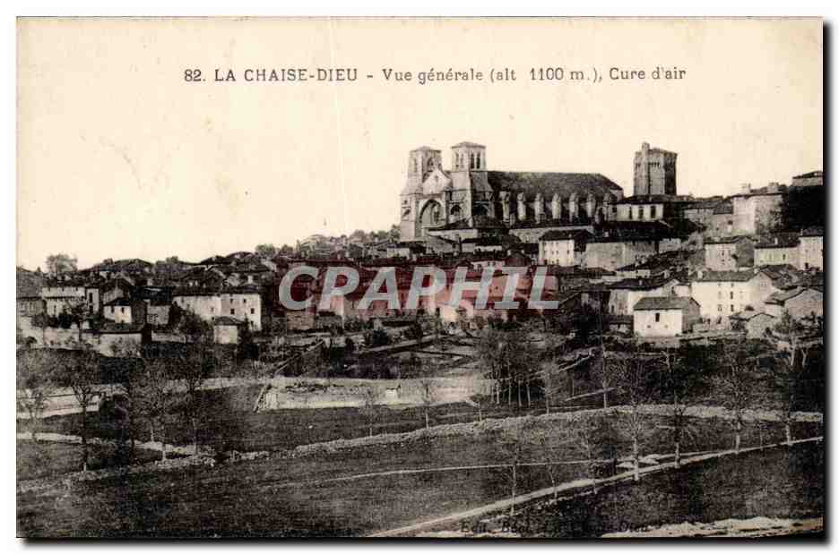 La Chaise Dieu CPA Vue generale Cur d'air