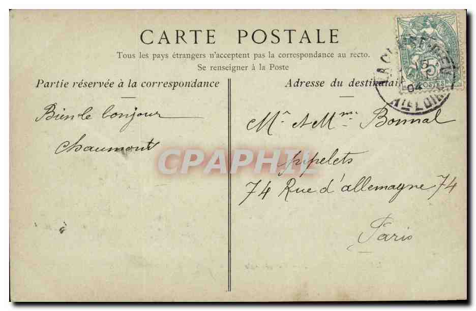 La Chaise-Dieu — Vue générale — Rodier Beal — Verso