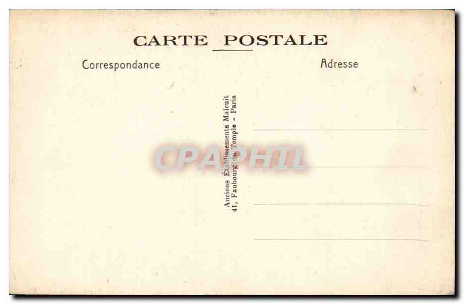 Vincennes CPA Le donjon vu de la galerie de la chapelle — Rückseite