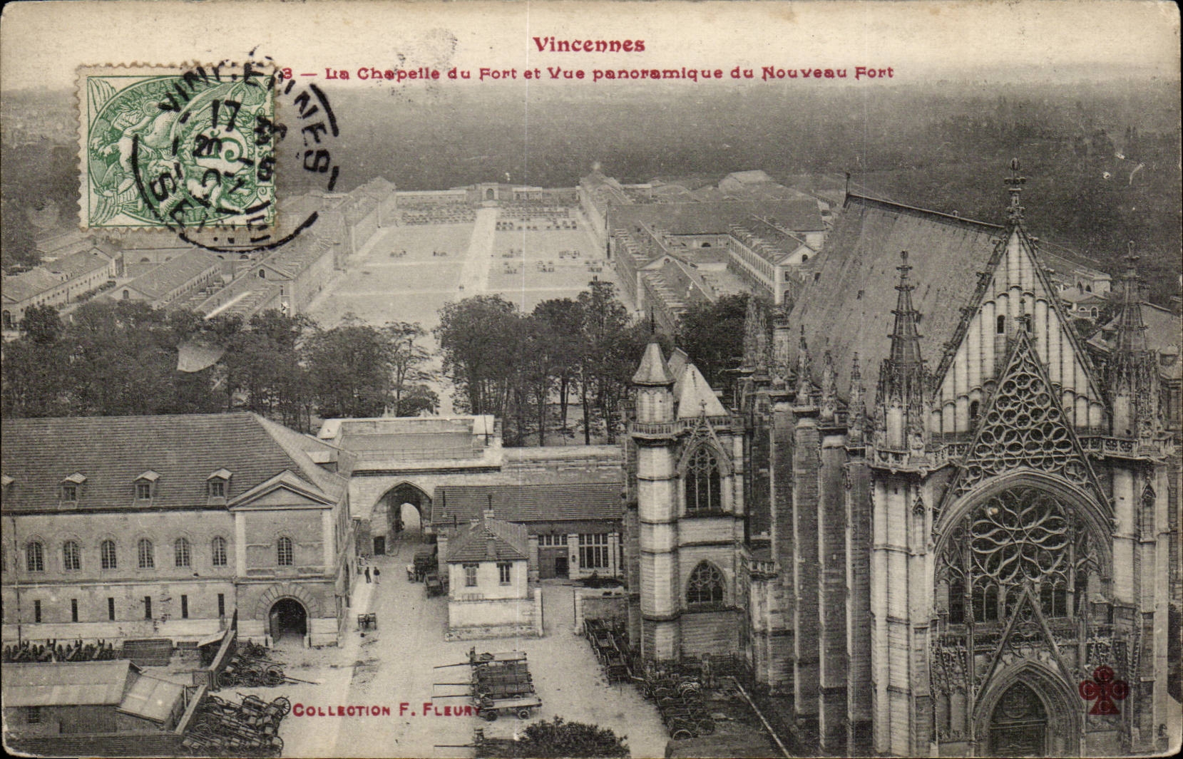 Vincennes CPA Chapelle du fort et vue panoramique du nouveau fort