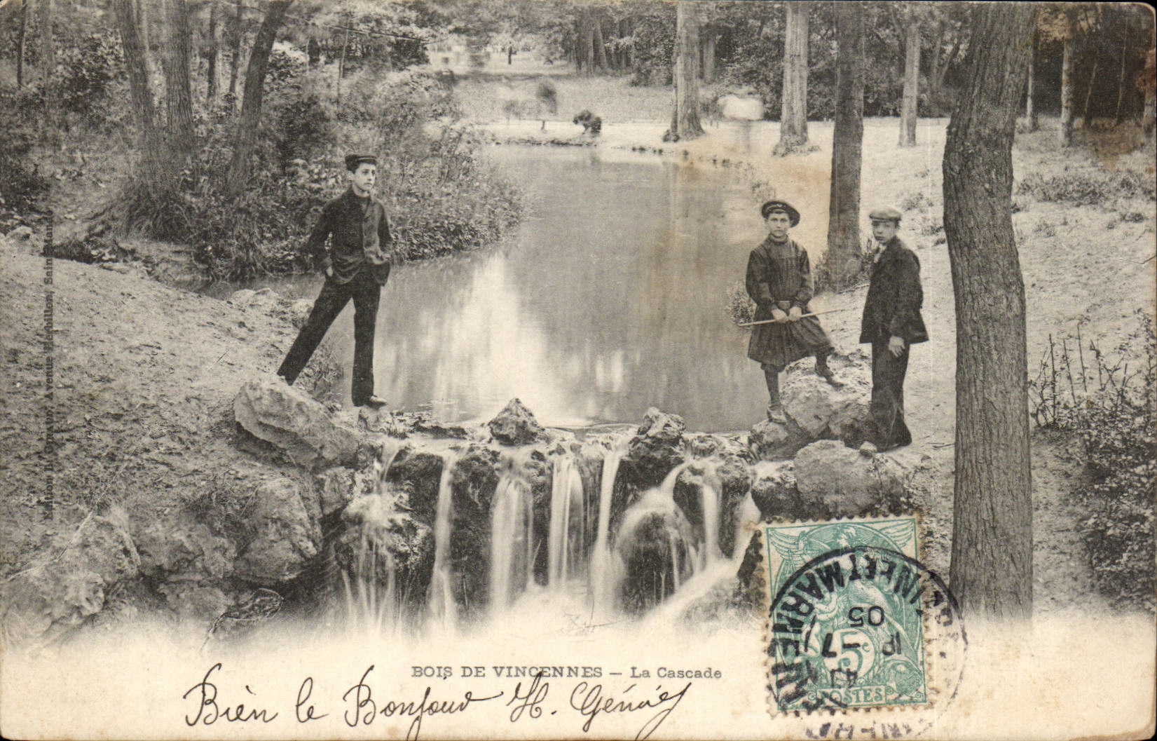 Bois de Vincennes CPA La cascade (enfants)