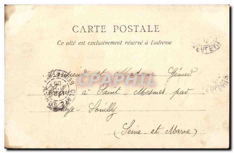 Bois de Vincennes CPA La cascade (enfants) — Rückseite