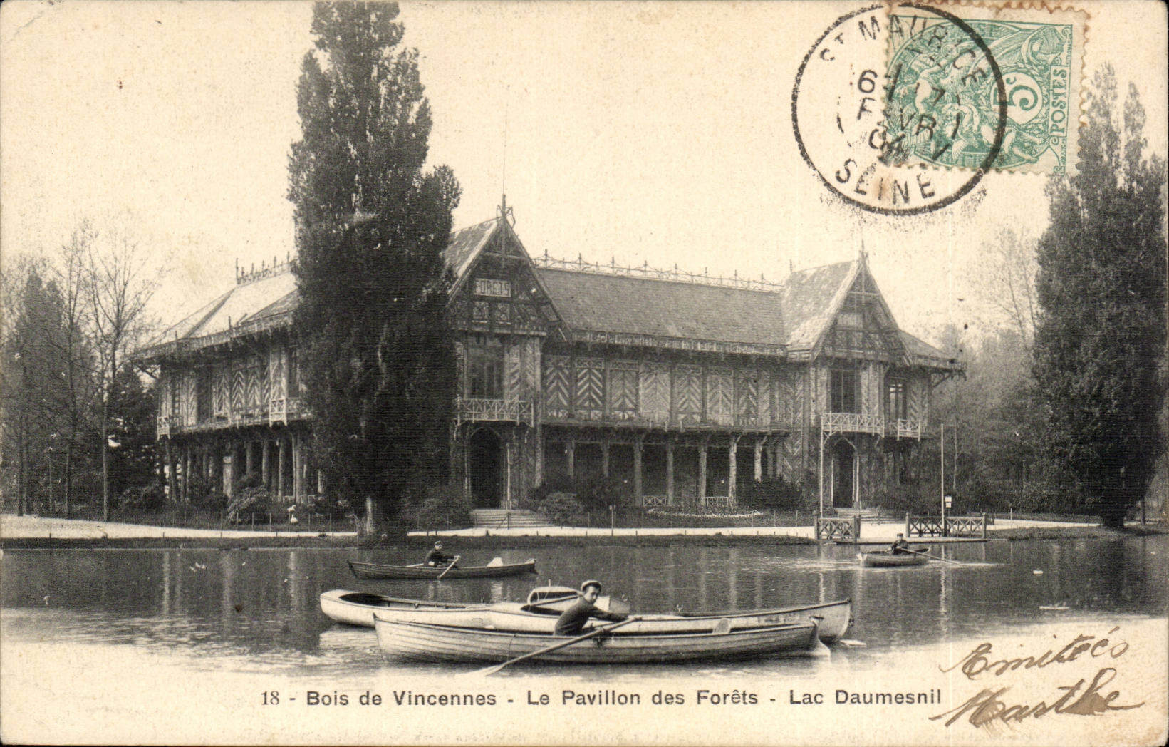 Bois de Vincennes - Le Pavillon des Forêts - Lac Daumesnil — A. Bruger Frères, Phototypie