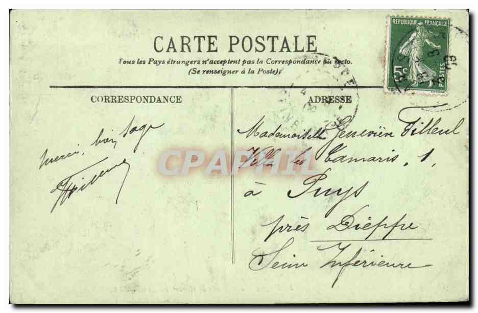 Vincennes — Le Château — La Porte dite Porte de Communication — LL. — N°16 — Rückseite