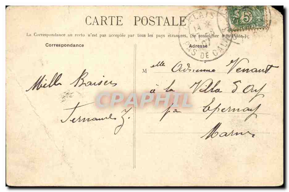 La Grande-Place, un jour de Braderie — Éditeur E. — N° 5 — Verso