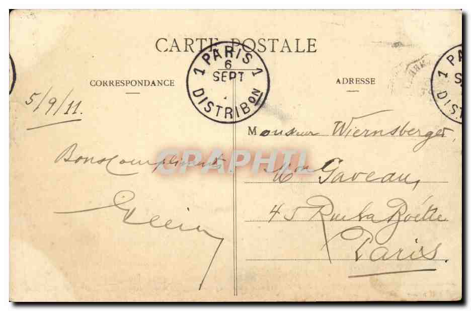 Lourches CPA Les fours a coke — Rückseite