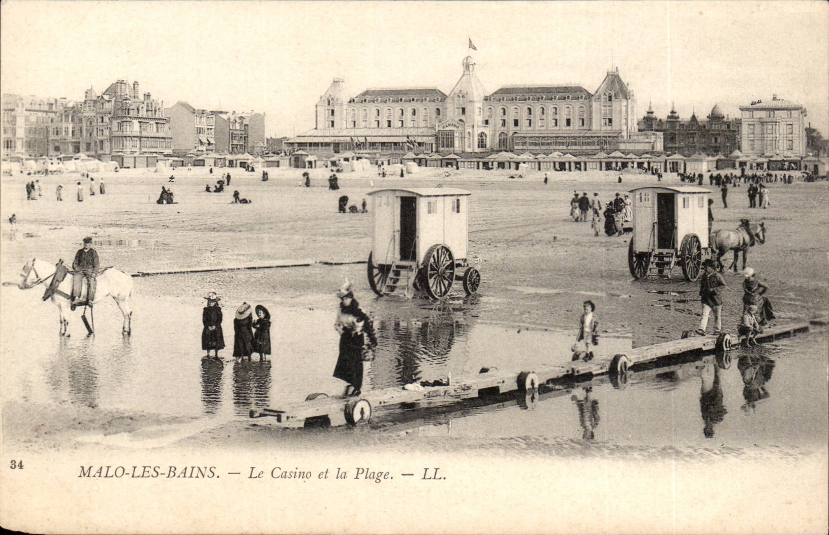 Malo-les-Bains — Le Casino et la Plage — LL. — n°34