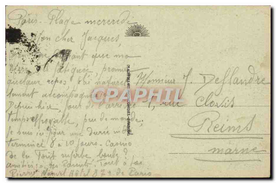 Le Touquet - Paris-Plage — A l'Heure du Concert — Éditeur : G. Demeunier, n°6 — Verso