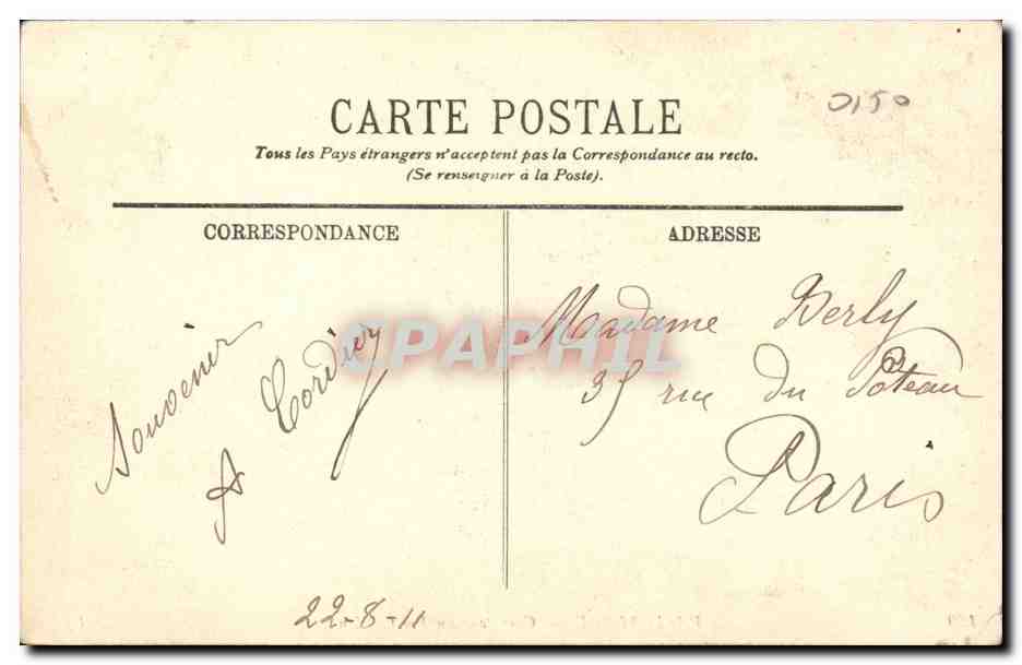 PARIS-PLAGE — Carrefour au Pré Catelan — LL. n°120 — Rückseite