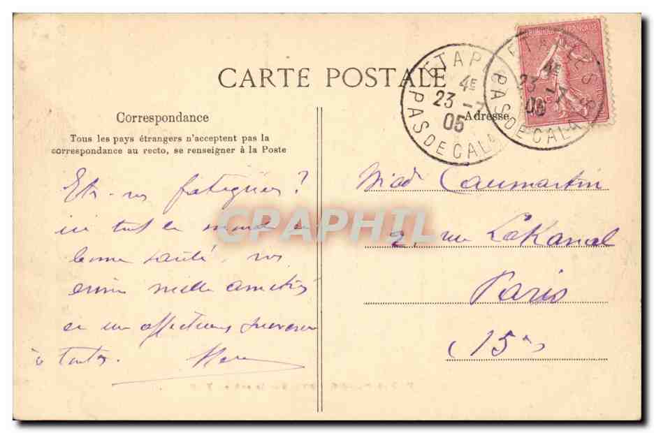 Paris-Plage - 30. Sur le sable Y.C. — Verso