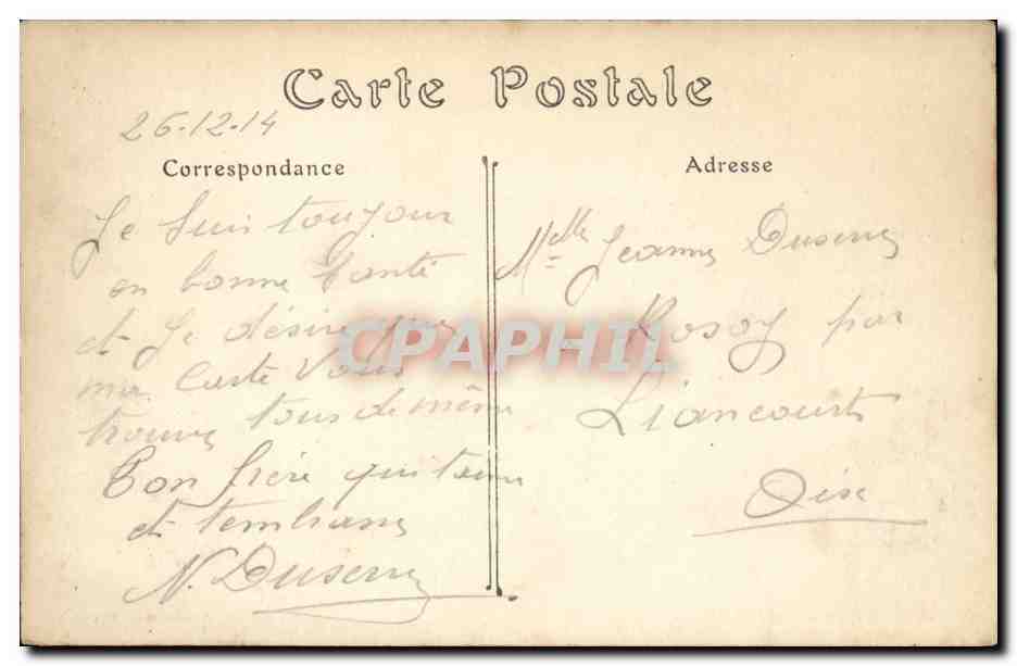 Frevent (Nord 59) CPA Rue d'Hesdin (automobile autobus) Potier Lemaire TOP — Rückseite