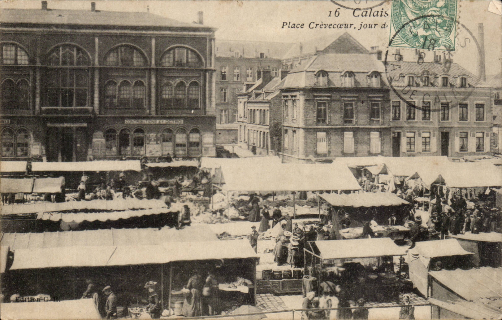Place Crèvecoeur — Calais — Édition G. H.