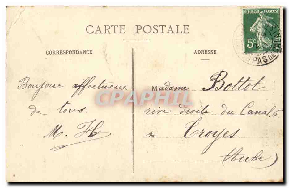 Boulogne sur Mer CPA Le phare et la jetee Est (lighthouse) — Verso