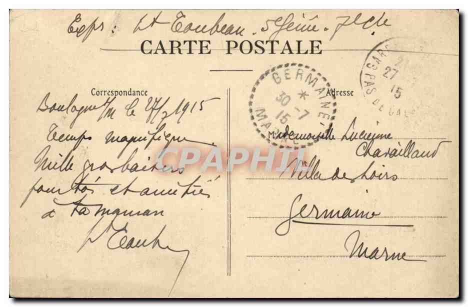 Boulogne sur Mer CPA Sur la plage Joyeux ebats — Verso