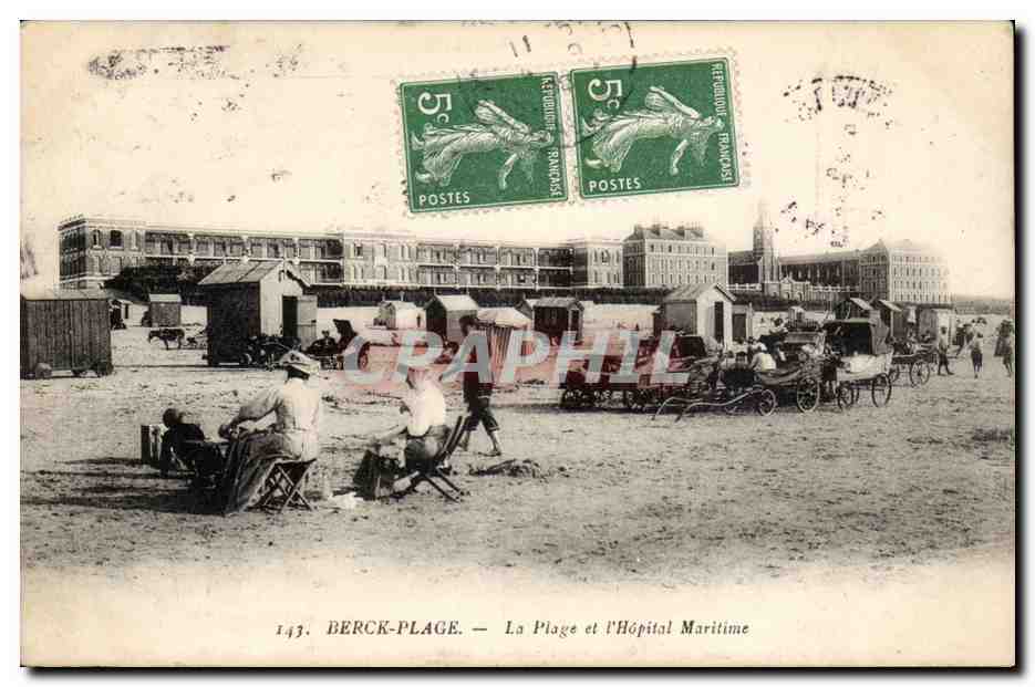 Berck-Plage — La Plage et l'Hôpital Maritime — éditeur non visible