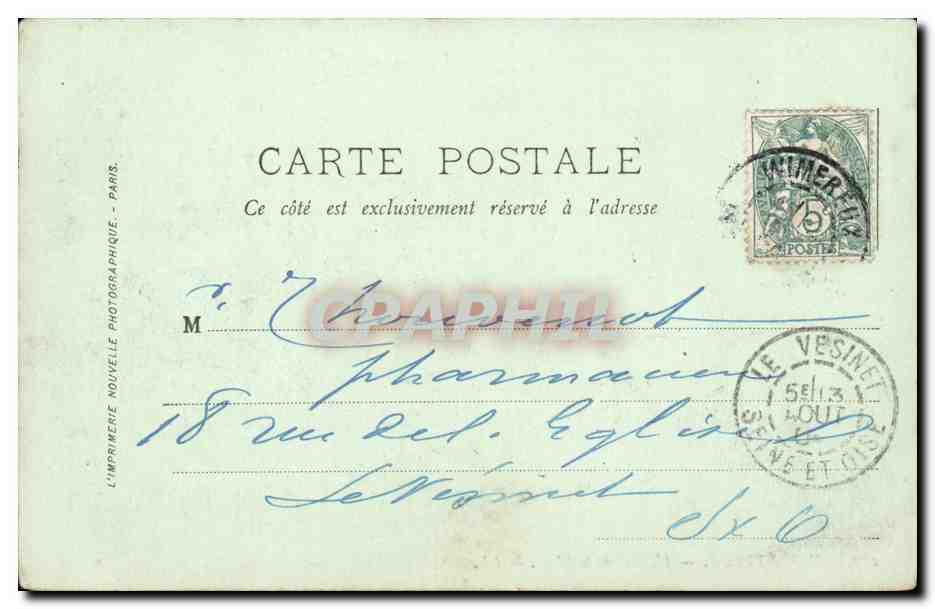 Ambleteuse (en verite Audresselles) CPA L'hotel de la plage — Rückseite
