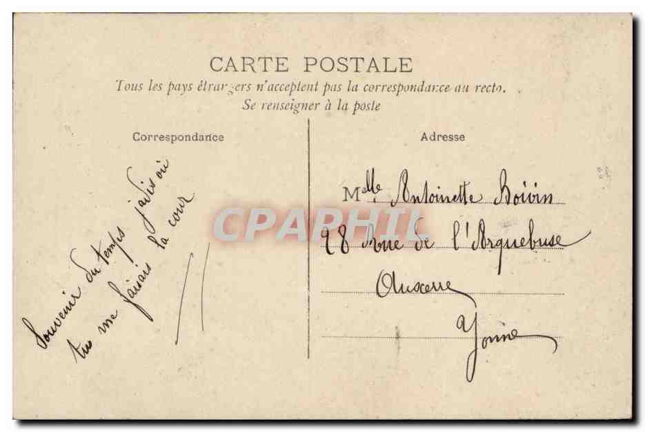 CPA Fantaise Homme Paques Easter 1er avril poissons — Rückseite