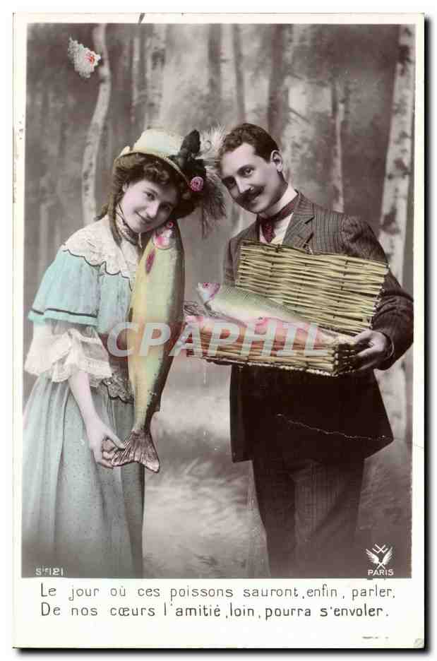 Un couple avec des poissons — Paris — éditeur Paris