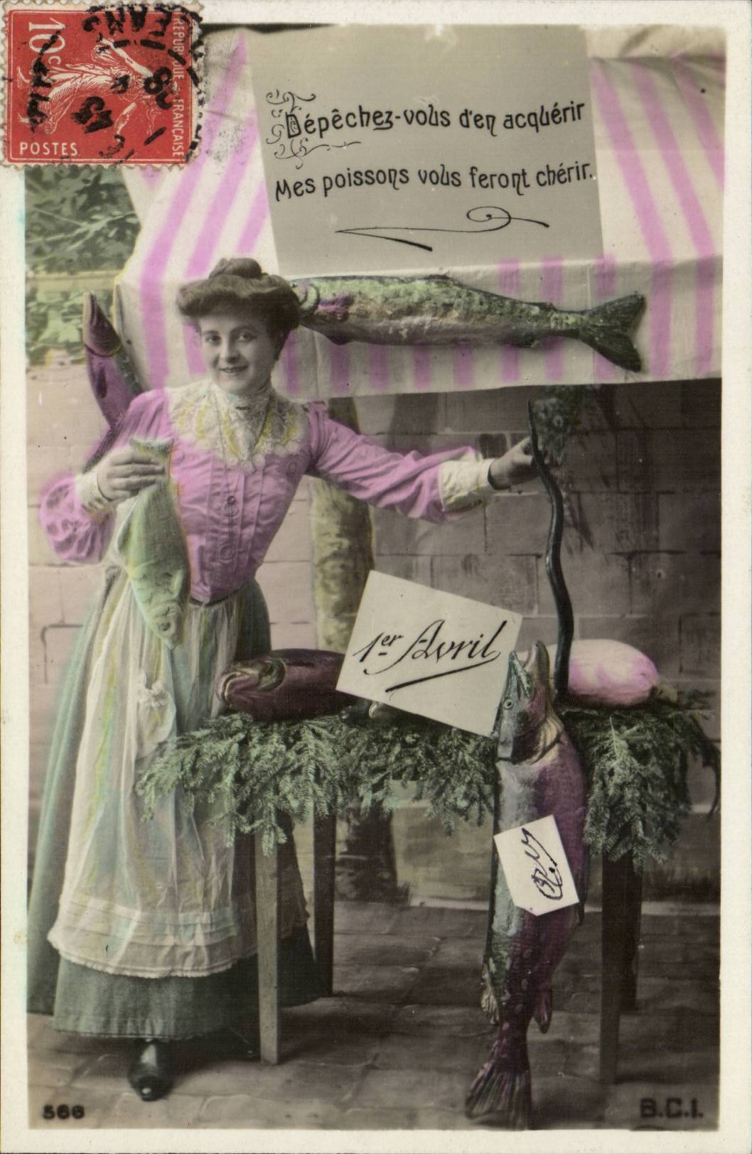 Marchande de poissons — B.C.I. n° 566 — éditeur B.C.I.