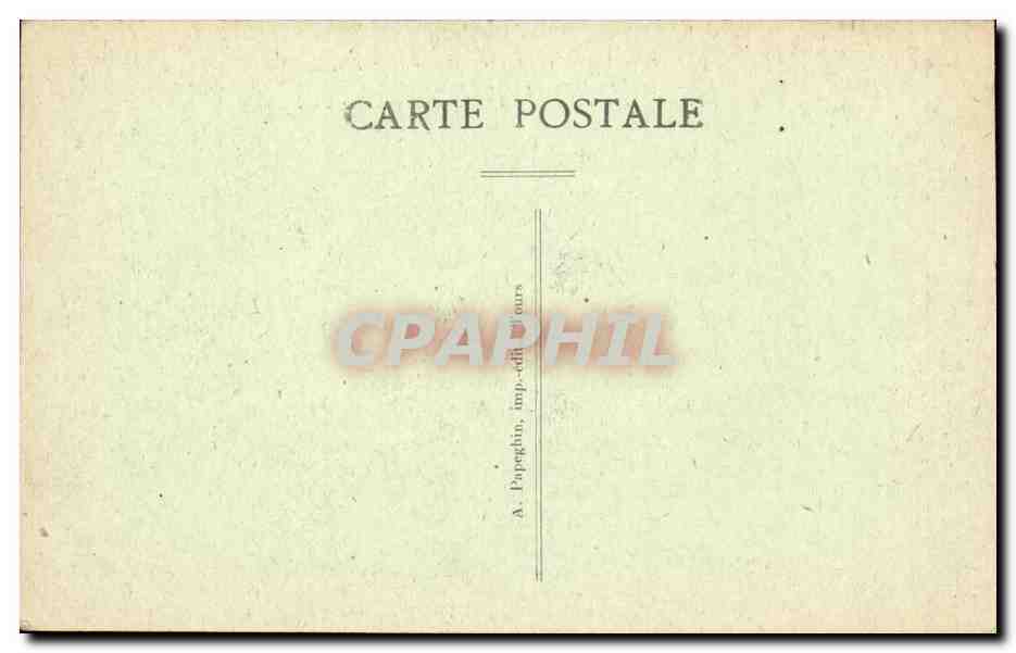 Tours CPA Les squares Descartes et Rabelais Pont de pierre et la Loire — Rückseite