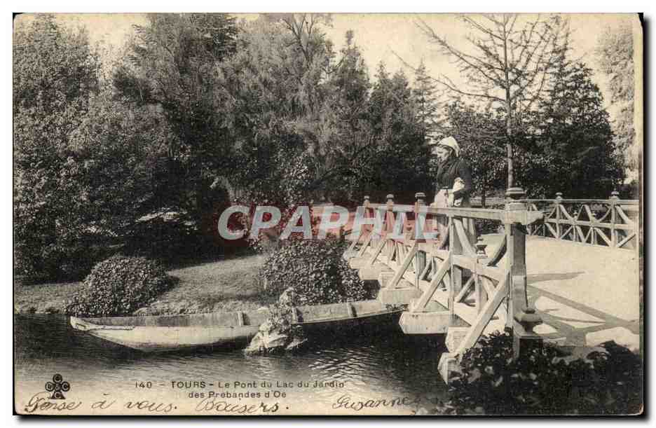 Tours CPA Le pont du lac du jardin des Prebandes d'Oe
