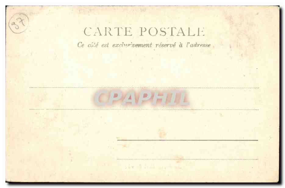CPA Tours Le nouvel hotel de ville — Rückseite