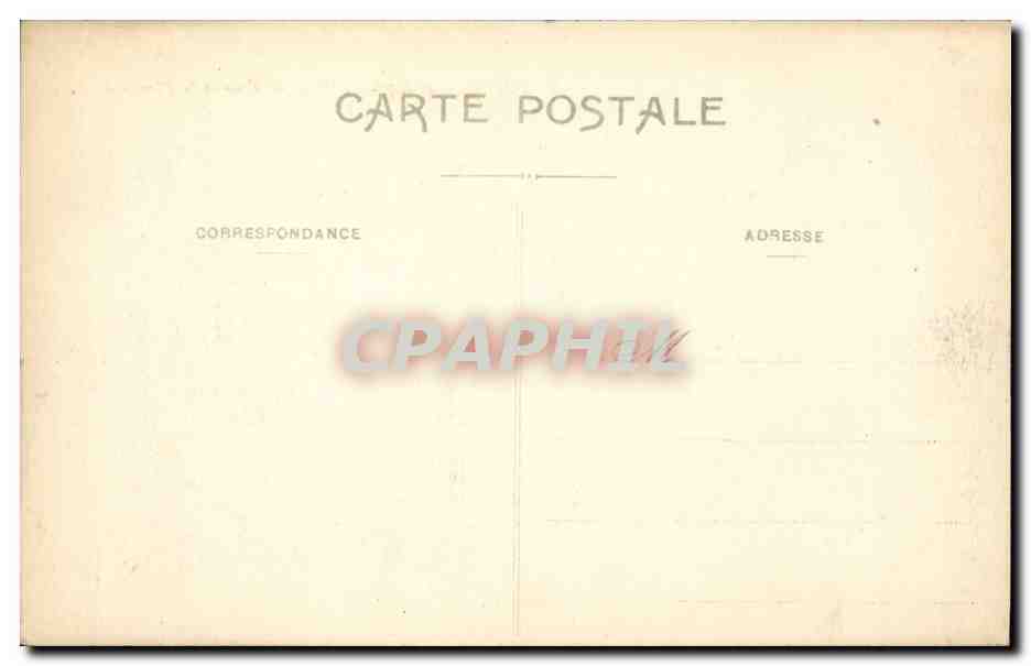 CPA Tours L'hotel de ville et la place — Verso
