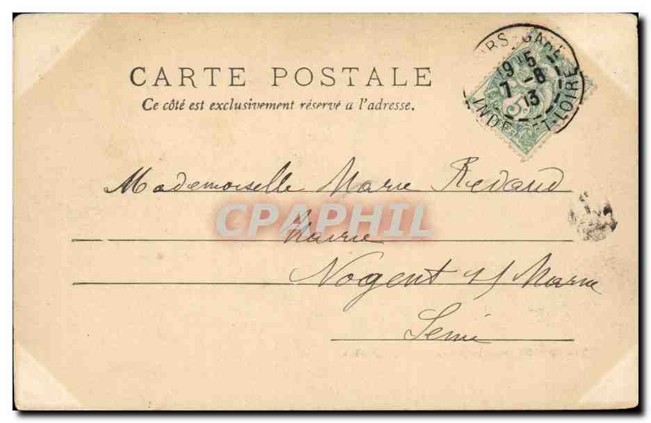 CPA Tours Pont suspendu Saint Symphorien — Rückseite